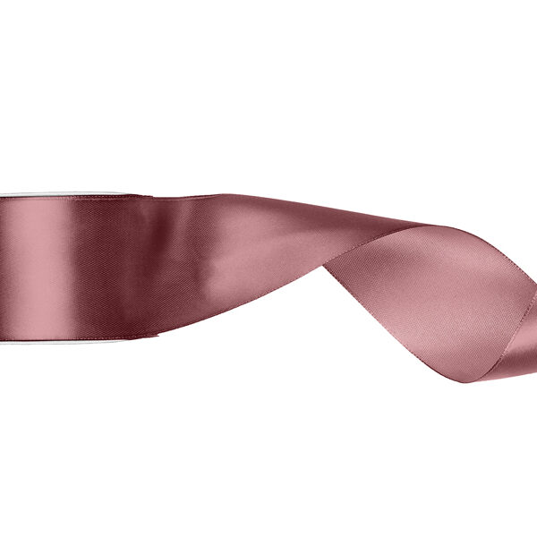 Tasiemka satynowa, ciemny brudny róż, 50mm/25m