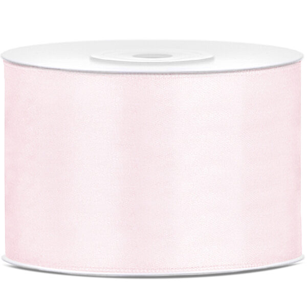 Tasiemka satynowa, j.pudrowy róż, 50mm/25m