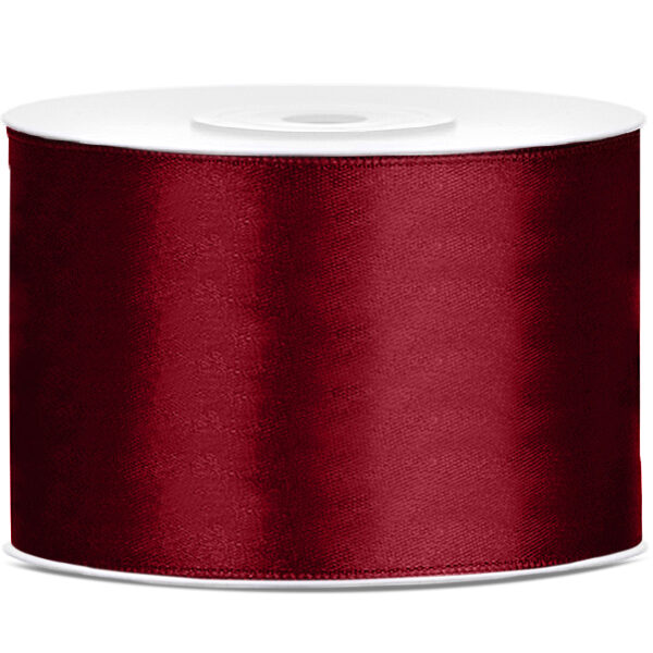 Tasiemka satynowa, bordo, 50mm/25m