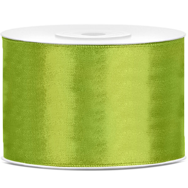 Tasiemka satynowa, z. jabłuszko, 50mm/25m