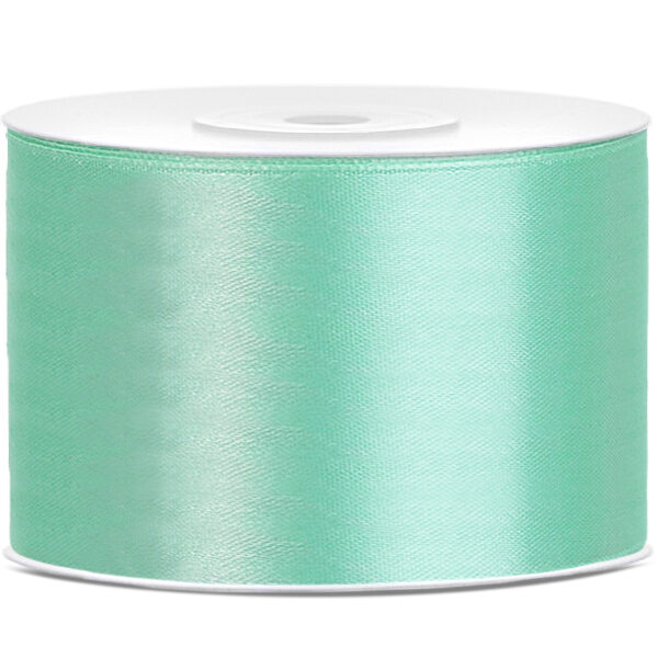 Tasiemka satynowa, mięta, 50mm/25m