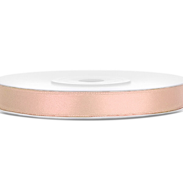 Tasiemka satynowa, j.brzoskwinia, 6mm/25m (1 szt. / 25 mb.)