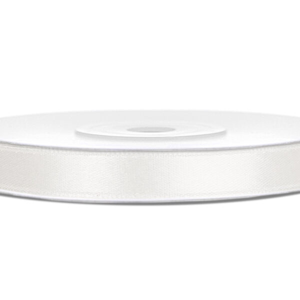 Tasiemka satynowa, j. kremowy, 6mm/25m (1 szt. / 25 mb.)