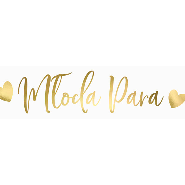 Tablica rejestracyjna Młoda Para, złoty, 52x11,5