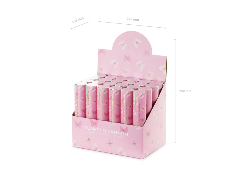 Tuba strzelająca różowymi motylkami, 20 cm - obrazek 5