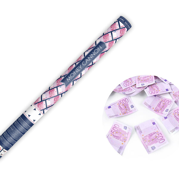 Tuba z banknotami 500 euro, 60cm