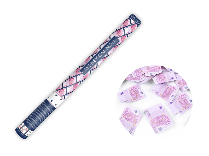 Tuba z banknotami 500 euro, 60cm
