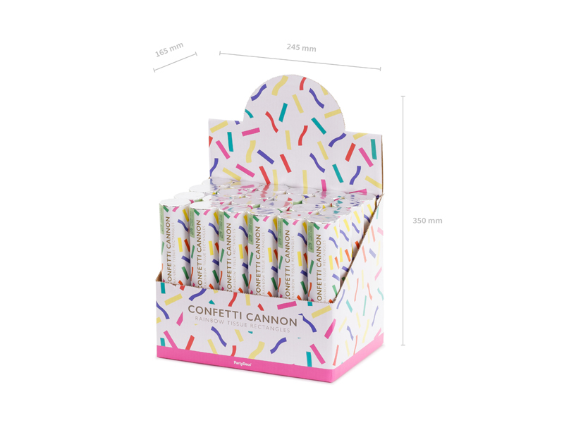 Tuba z konfetti, mix, 20cm - obrazek 6