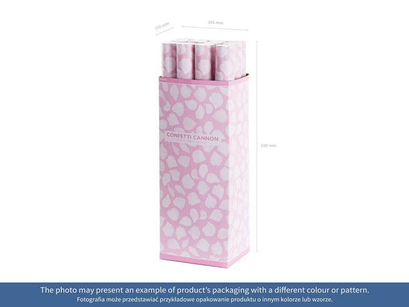 Tuba z płatkami róż, biały, 60cm - obrazek 4