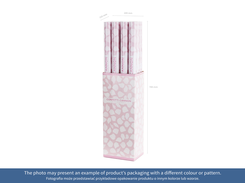 Tuba z płatkami róż, biały, 80cm - obrazek 4