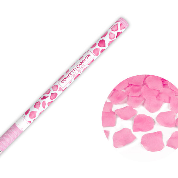 Tuba z płatkami róż, różowy, 80cm