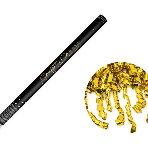 Tuba z serpentynami, złoty, 80cm