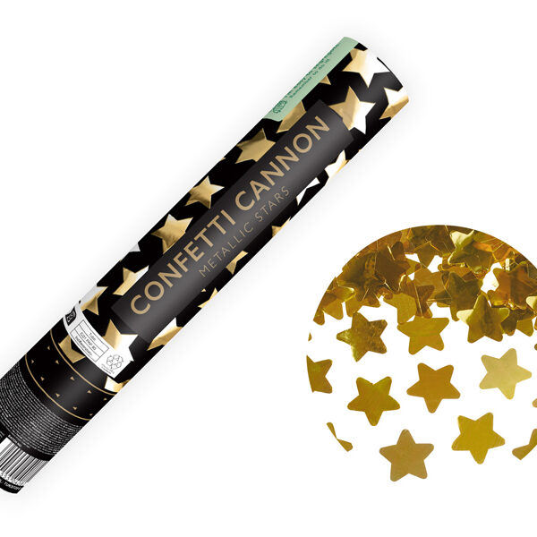 Tuba z gwiazdkami, złota, 28 cm