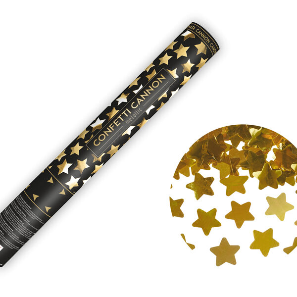 Tuba z gwiazdkami, złoty, 40cm