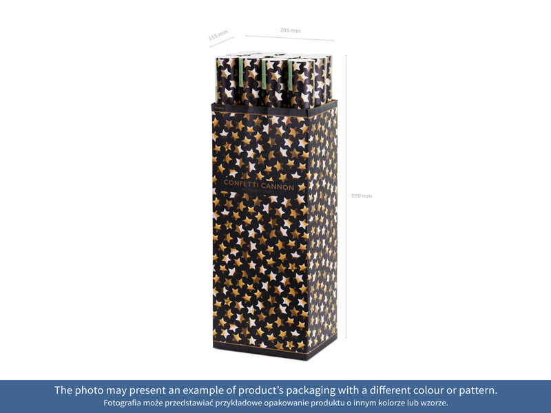 Tuba z gwiazdkami, srebrny, 60cm - obrazek 4