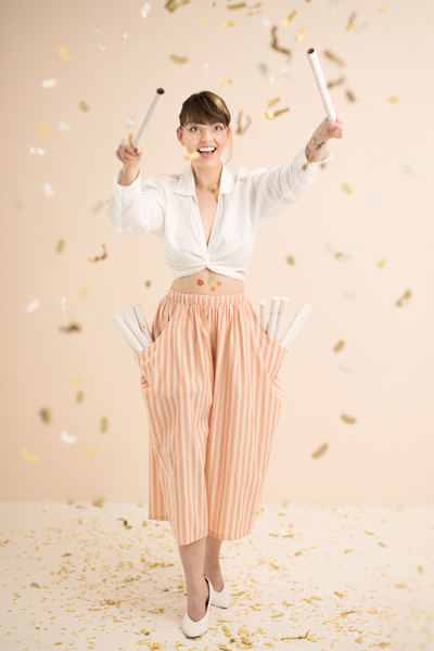 Tuba z konfetti, mix, 35 cm - obrazek 6