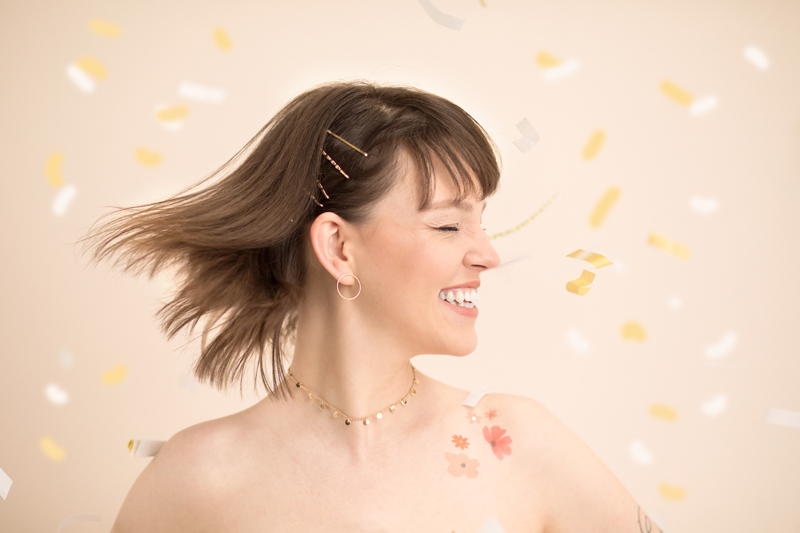 Tuba z konfetti, mix, 35 cm - obrazek 7