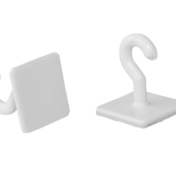 Haczyki samoprzylepne, plastik, udźwig 1 kg (1 op. / 20 szt.)