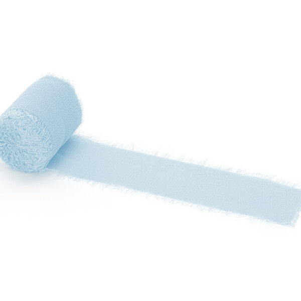 Wstążka szyfonowa, błękit, 40mm/5m (1 op. / 3 szt.)