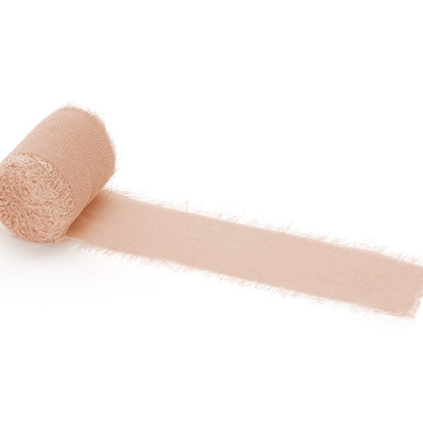 Wstążka szyfonowa, łosoś, 40mm/5m (1 op. / 3 szt.)