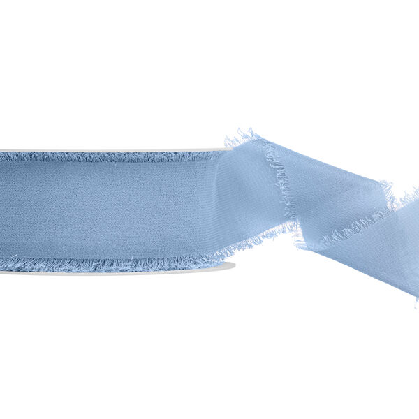 Wstążka szyfonowa, niebieski, 40mm/10m