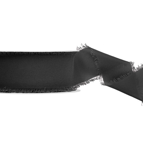 Wstążka szyfonowa, czarny, 40mm/10m