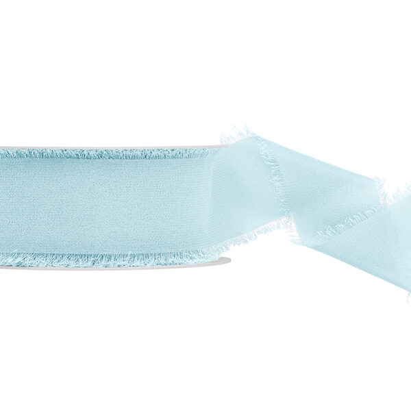 Wstążka szyfonowa, jasny błękit, 40mm/10m
