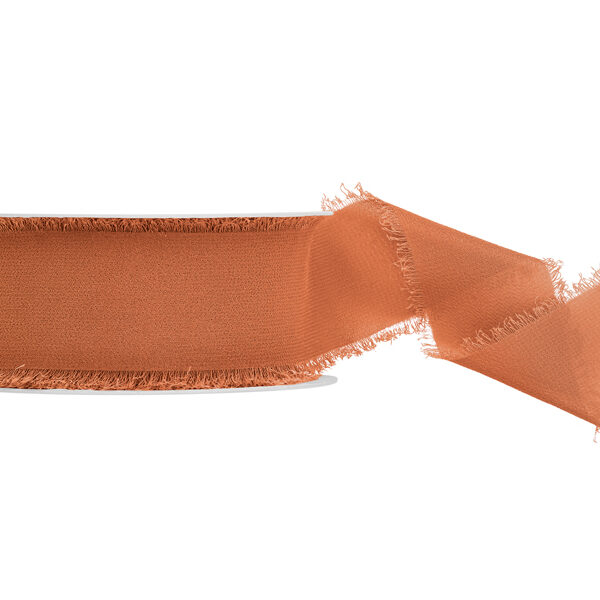 Wstążka szyfonowa, miedziany, 40mm/10m