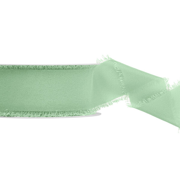 Wstążka szyfonowa, szałwiowy, 40mm/10m