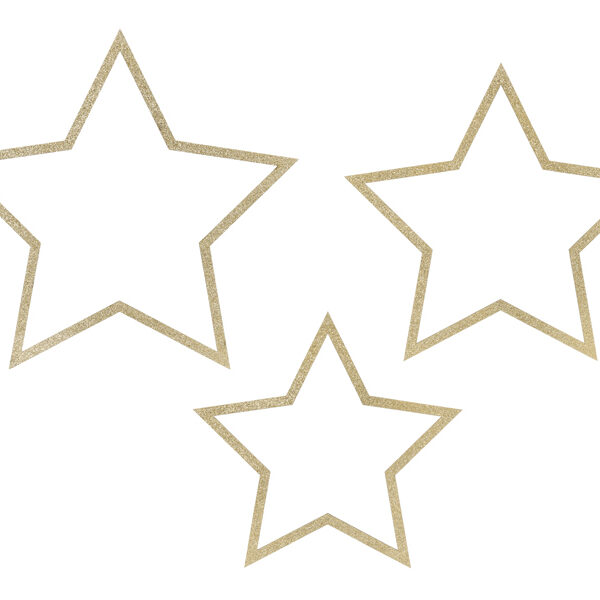 Zawieszki dekoracyjne Gwiazdy, mix (1 op. / 3 szt.)