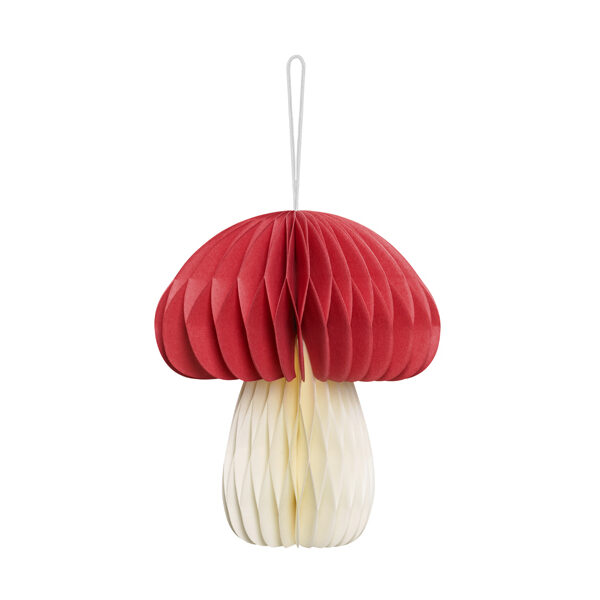 Dekoracja papierowa honeycomb Grzybek, 12,5 cm, mix