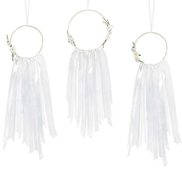 Zestaw dekoracji - Łapacze, biały (1 op. / 3 szt.)