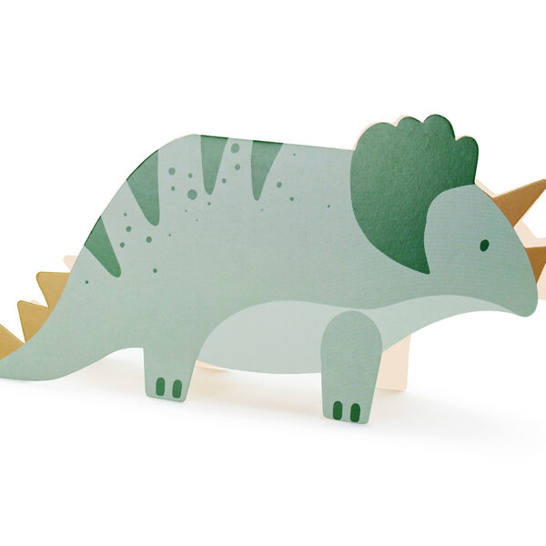 Zaproszenia Triceratops, mix (1 op. / 6 szt.)